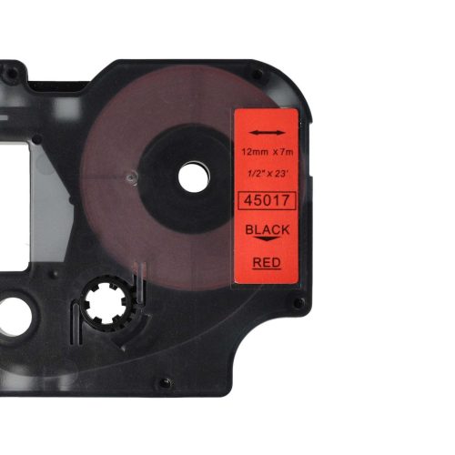 VHBW Dymo 45017 Label Tape, D1 - 12 mm, Black-Red
