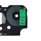 VHBW Dymo D1 Label Tape, 45019, 12mm, Black-Green
