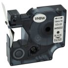 VHBW Dymo D1 Label Tape 45022, 12 mm, Black-Silver