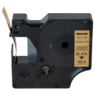 VHBW Dymo 45023 D1 Label Tape - 12 mm, Black-Gold