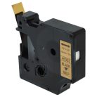VHBW Dymo 45023 D1 Label Tape - 12 mm, Black-Gold