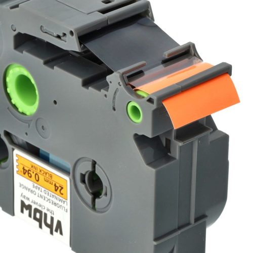 VHBW Brother TZ-B51, TZE-B51 Label Tape - 24 mm, Black-Neon Orange