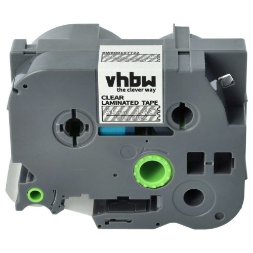 VHBW Brother TZE-165, TZ-165 Címkeszalag - 36 mm, Fehér-Átlátszó