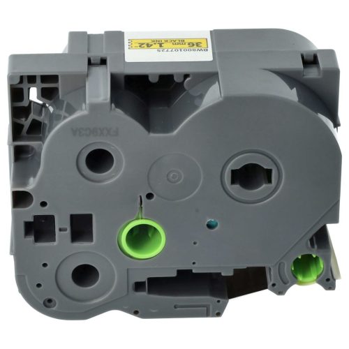 VHBW Brother TZ-FX661, TZE-FX661 Címkeszalag - 36 mm, Fekete-Sárga, Rugalmas