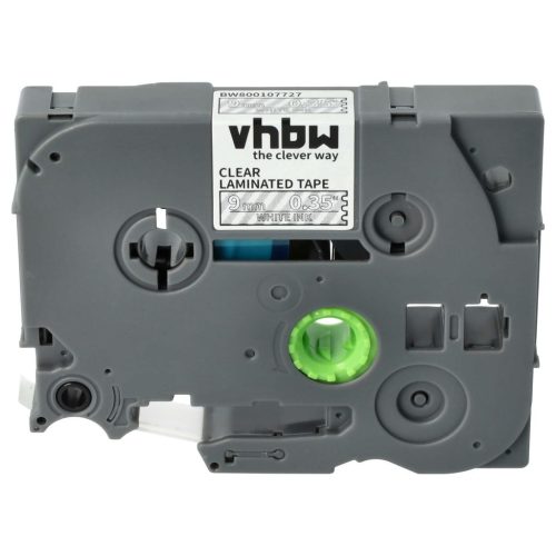 VHBW Brother TZE-125 Label Tape, 9 mm, White-Clear