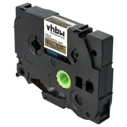 VHBW Brother TZE-821 Label Tape - 9 mm, Black-Gold