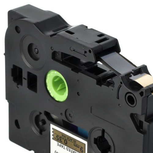 VHBW Brother TZE-821 Label Tape - 9 mm, Black-Gold