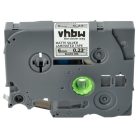 VHBW Brother TZE-M911 Label Tape - 6 mm, Black-Matte Silver