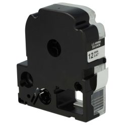 VHBW Epson LC-4WBN Etikettenband - 12 mm, Schwarz-Weiß