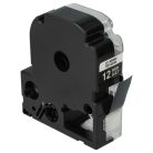 VHBW Epson LC-4BWV Etikettenband - 12 mm, Weiß-Schwarz