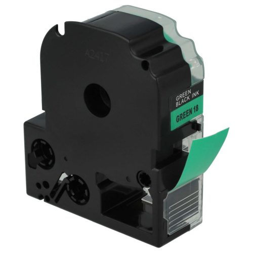 VHBW Epson LC-5GBP Label Tape, 18 mm, Black-Green