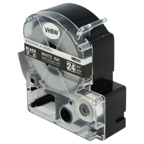 VHBW Epson LC-6BWV Label Tape – 24 mm, White-Black