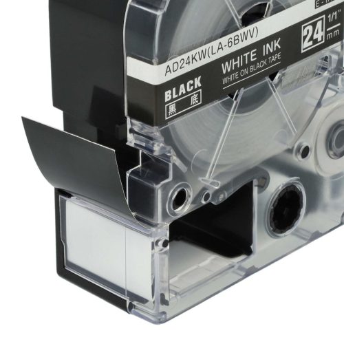VHBW Epson LC-6BWV Label Tape – 24 mm, White-Black