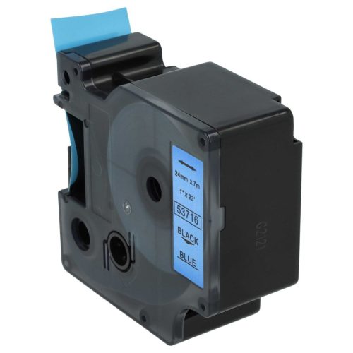 VHBW Dymo 53716 Label Tape, D1 - 24 mm, Black-Blue