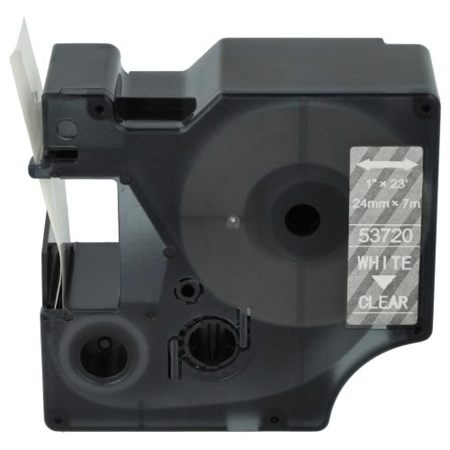 VHBW Dymo D1 Label Tape, 53720, 24 mm, White-Clear