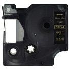 VHBW Dymo 53724, D1 Címkeszalag - 24 mm, Arany-Fekete