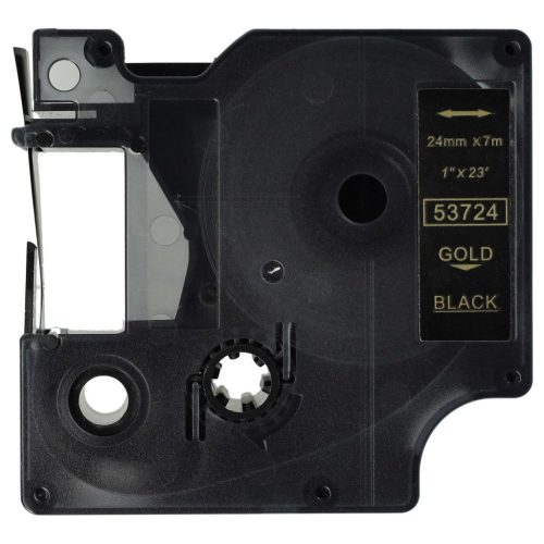 VHBW Dymo 53724, D1 Címkeszalag - 24 mm, Arany-Fekete