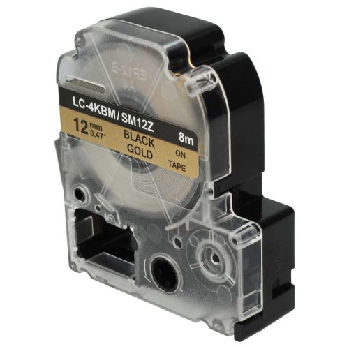VHBW Epson LC-4KBM Etikettenband - 12 mm, Schwarz-Gold