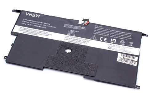 Notebook akkumulátor  Lenovo 45N1700, 45N1701, 00HW002, 00HW00 - 3000 mAh 14,8 V Li-polimer, fekete