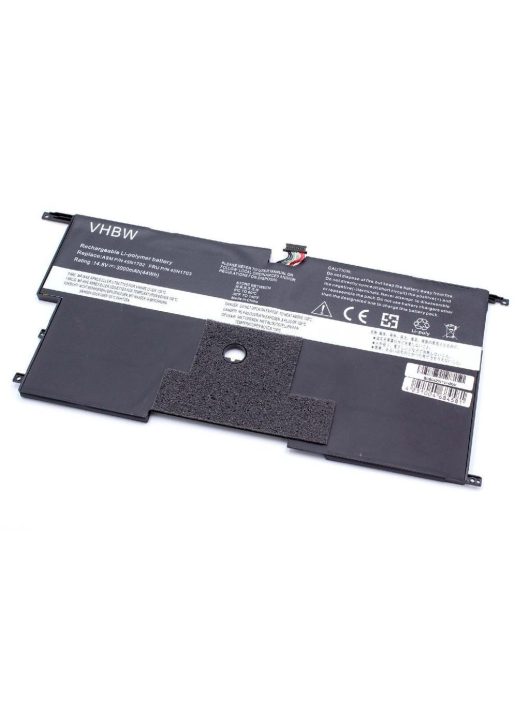 Notebook akkumulátor  Lenovo 45N1700, 45N1701, 00HW002, 00HW00 - 3000 mAh 14,8 V Li-polimer, fekete