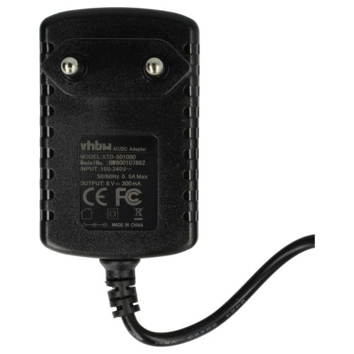 VHBW Hálózati adapter EA-28A, SH-MX15W Sharp számológéphez - 6 V / 0,3 A