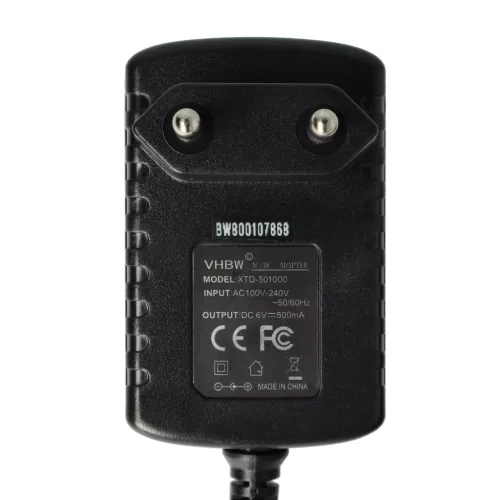 VHBW Power Adapter Omron S6024HW5SW for Omron Blood Pressure Monitor - 111 cm, 6 V