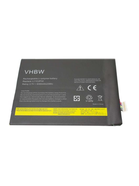 Notebook akkumulátor  Lenovo L11C2P31, L12D2P31-hez – 6300 mAh 3,7 V Li-Ion