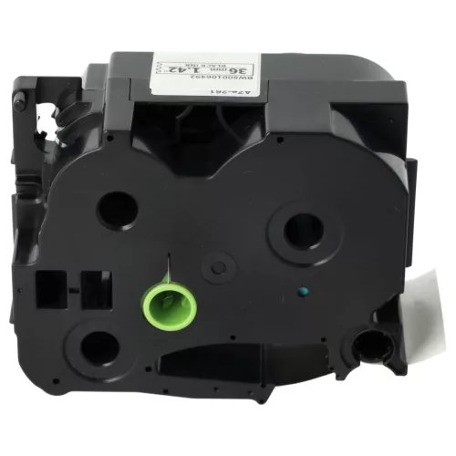 VHBW Label Tape Brother TZ-261, TZE-261 - 36 mm Black-White