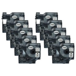VHBW Label Tape Dymo S0720680, 40913, D1 - 9 mm Black/White