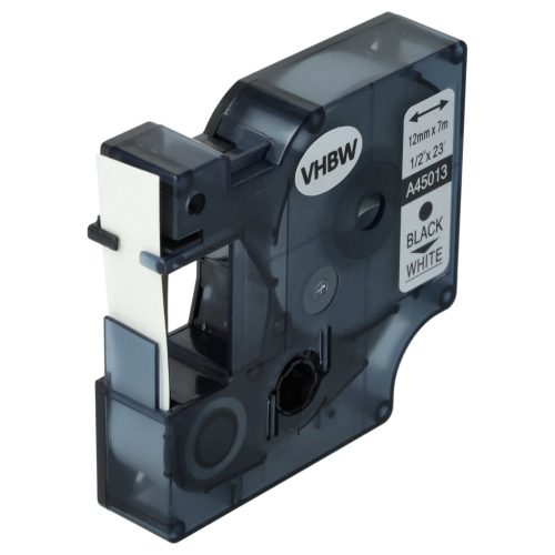 VHBW Label Tape Dymo S0720530, D1 - 12 mm Black-White
