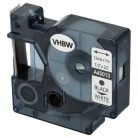 VHBW Label Tape Dymo S0720530, D1 - 12 mm Black-White