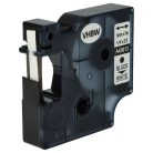 VHBW Label Tape Dymo D1, 43613 - 6 mm Black/White
