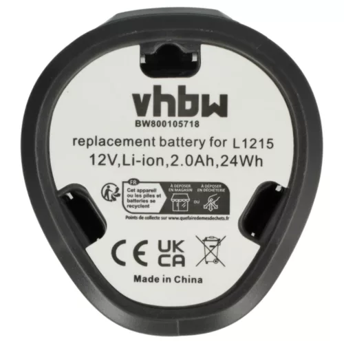 VHBW Electric Tool Battery AEG 4932352824, 584932, 4932, 3520, 3526 - 2000 mAh 12 V Li-Ion