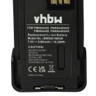VHBW Motorola PMNN4406BR, PMNN4406, PMNN4409 Radioakku - 2200 mAh 7,4 V Li-Ion + Gürtelclip