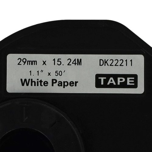 VHBW Brother DK-22211 Label, 29 mm x 15.24 m + Holder