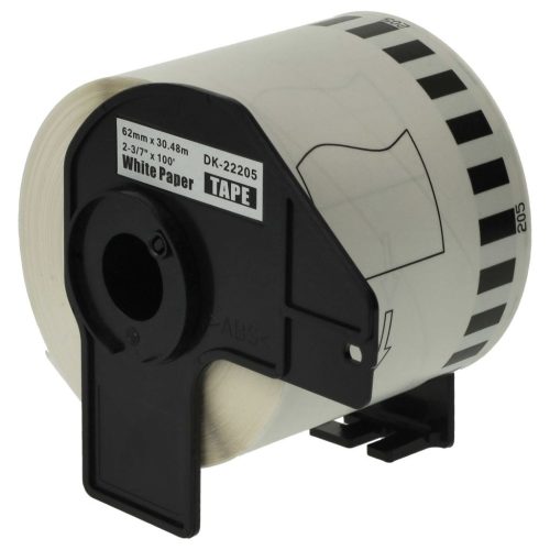VHBW Brother DK-22205 Label - 62 mm x 30.48 m + Holder