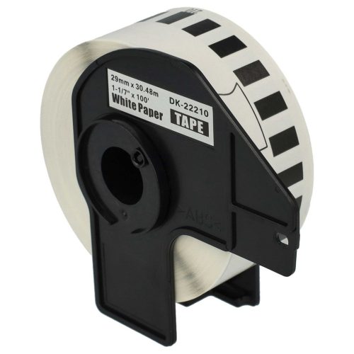VHBW Brother DK-22210 Label - 29 mm x 30.48 m + Holder