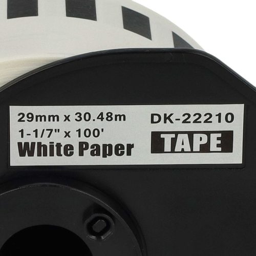 VHBW Brother DK-22210 Label - 29 mm x 30.48 m + Holder