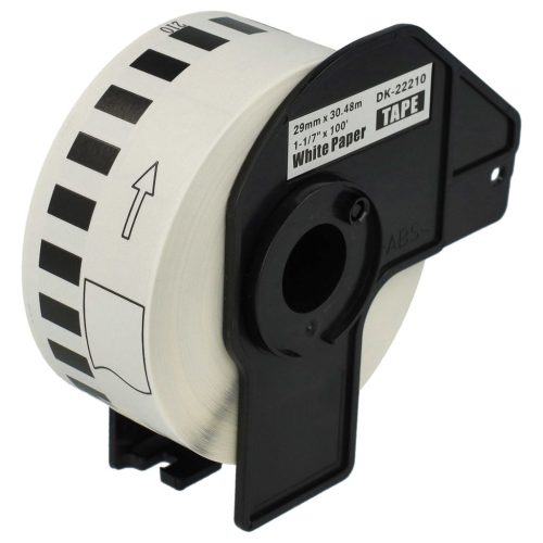 VHBW Brother DK-22210 Label - 29 mm x 30.48 m + Holder