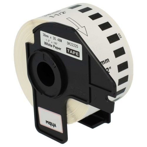 VHBW Brother DK-22225 Label - 38 mm x 30.48 m + Holder