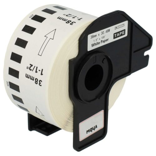 VHBW Brother DK-22225 Label - 38 mm x 30.48 m + Holder