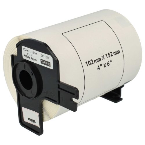 VHBW Brother DK-11241 Label - 102mm x 152mm + Holder