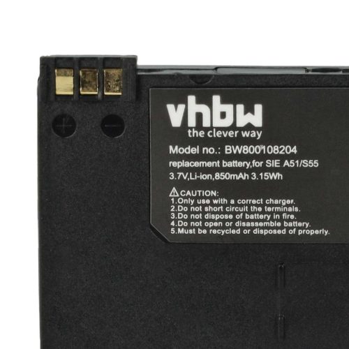 VHBW Wired phone battery for EBA-510 - 850 mAh 3.7 V Li-Ion