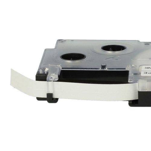 VHBW Casio XR-6WE1 Etikettenband, 6mm, Schwarz-Weiß