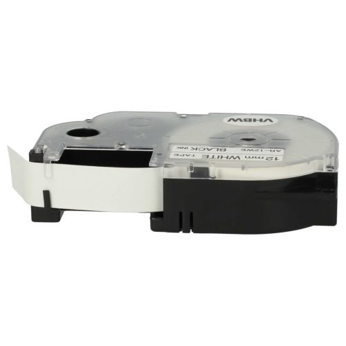 VHBW Casio XR-12WE Etikettenband, 12 mm, Schwarz-Weiß