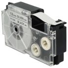 VHBW Casio XR-12SR, XR-12SR1 Etikettenband - 12 mm, Schwarz-Silber