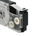 VHBW Casio XR-12SR, XR-12SR1 Etikettenband - 12 mm, Schwarz-Silber