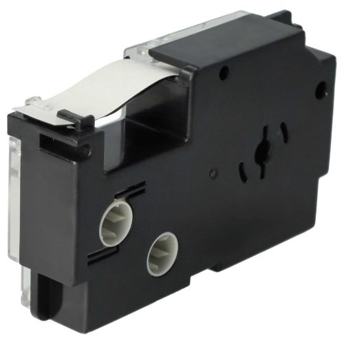 VHBW Casio XR-12SR, XR-12SR1 Etikettenband - 12 mm, Schwarz-Silber