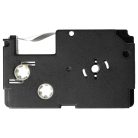 VHBW Casio XR-12SR, XR-12SR1 Etikettenband - 12 mm, Schwarz-Silber