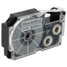 VHBW Casio XR-12SR, XR-12SR1 Etikettenband - 12 mm, Schwarz-Silber